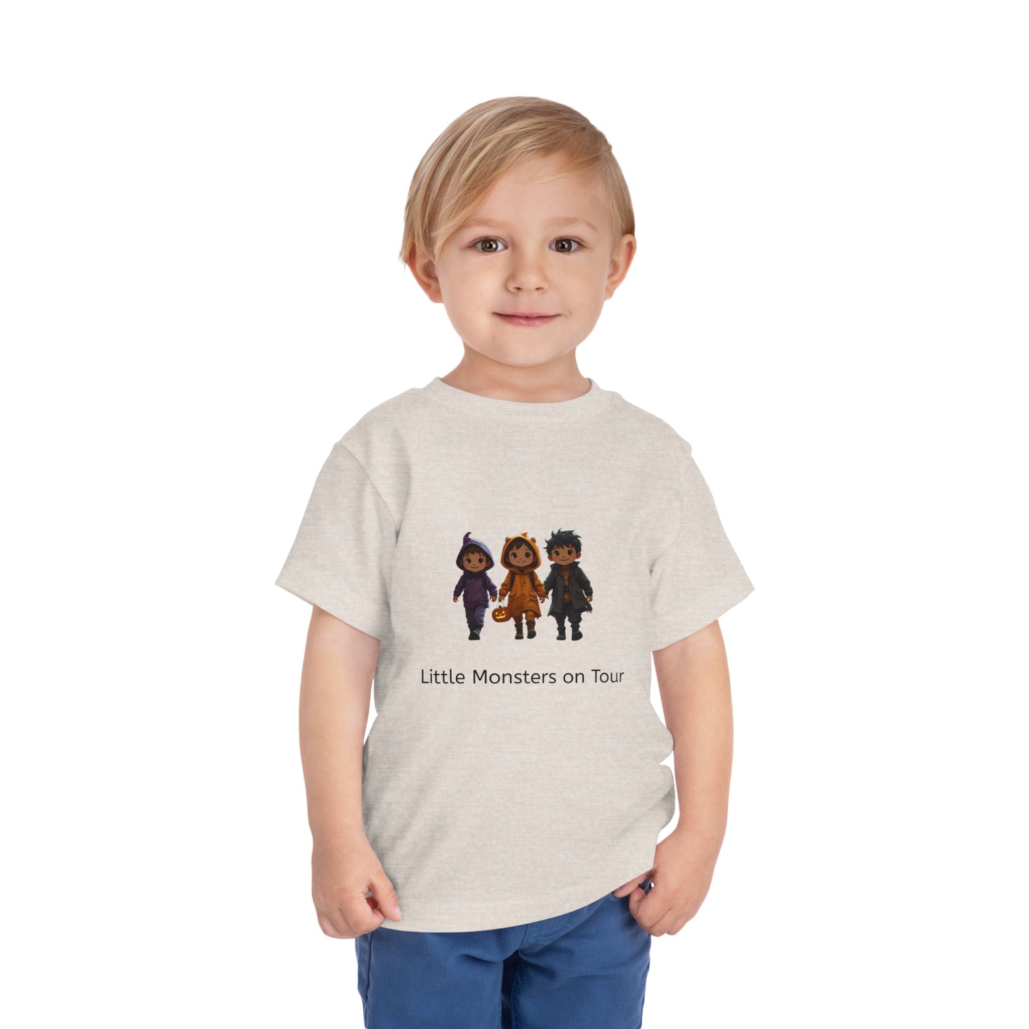 Toddler Short Sleeve Tee - Little Monsters on Tour, Cute Kids Shirt, Toddler Halloween Tee, Boys & Girls Gift, Funny Toddler Apparel