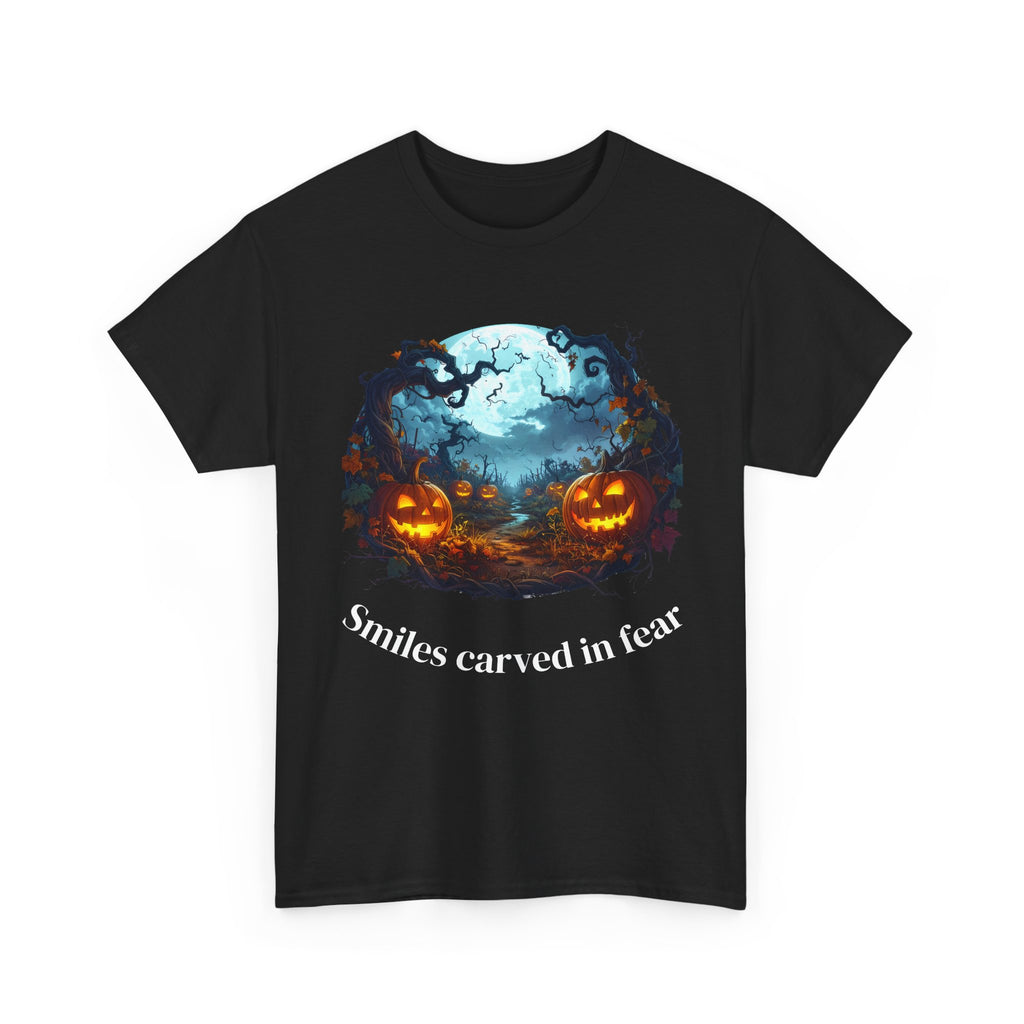 Halloween Unisex Heavy Cotton Tee, Spooky Shirt, Pumpkin Tee, Autumn Apparel, Haunted House Outfit, Fall Celebration Wear