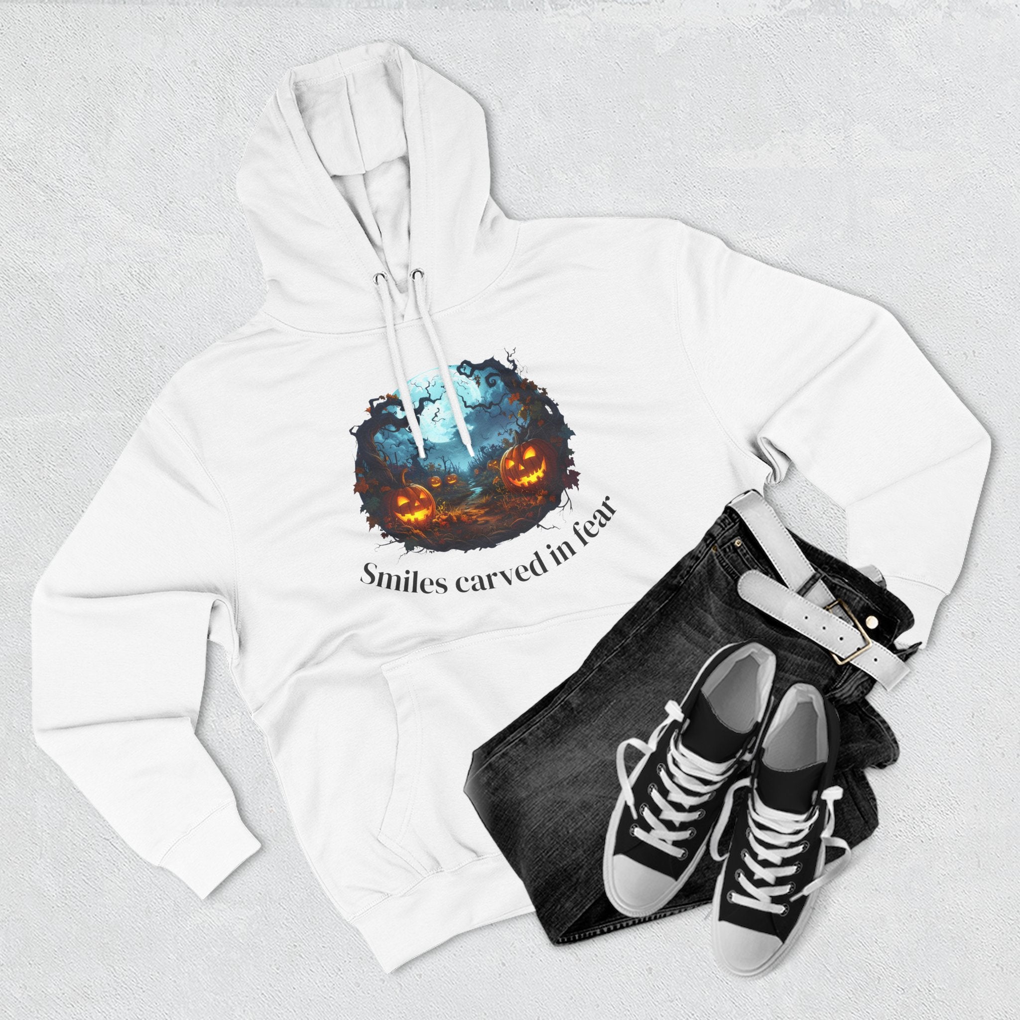 Halloween Fleece Hoodie, Cozy Fall Apparel, Spooky Season Style, Perfect for Trick-or-Treating, Pumpkin Spice Lover Gift, Unique [...]