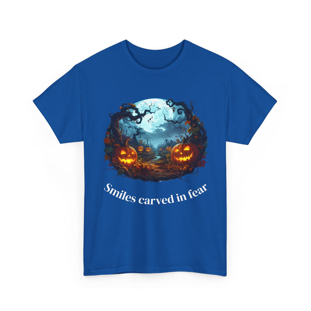 Halloween Unisex Heavy Cotton Tee, Spooky Shirt, Pumpkin Tee, Autumn Apparel, Haunted House Outfit, Fall Celebration Wear