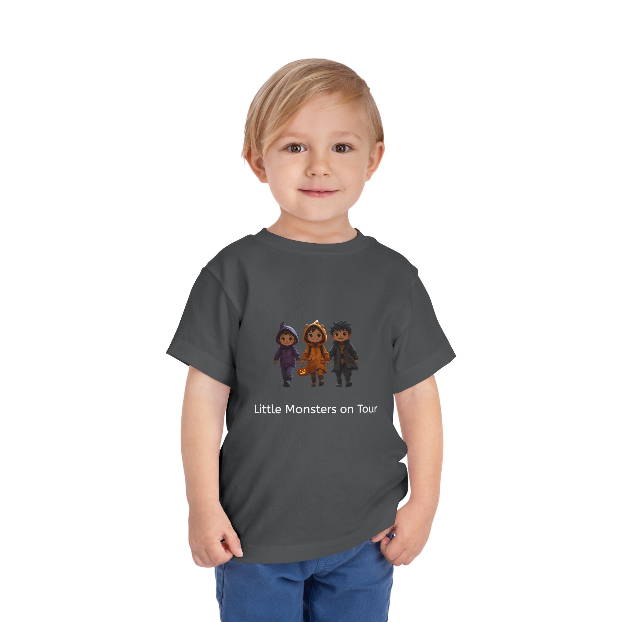 Toddler Short Sleeve Tee - Little Monsters on Tour, Cute Kids Shirt, Toddler Halloween Tee, Boys & Girls Gift, Funny Toddler Apparel