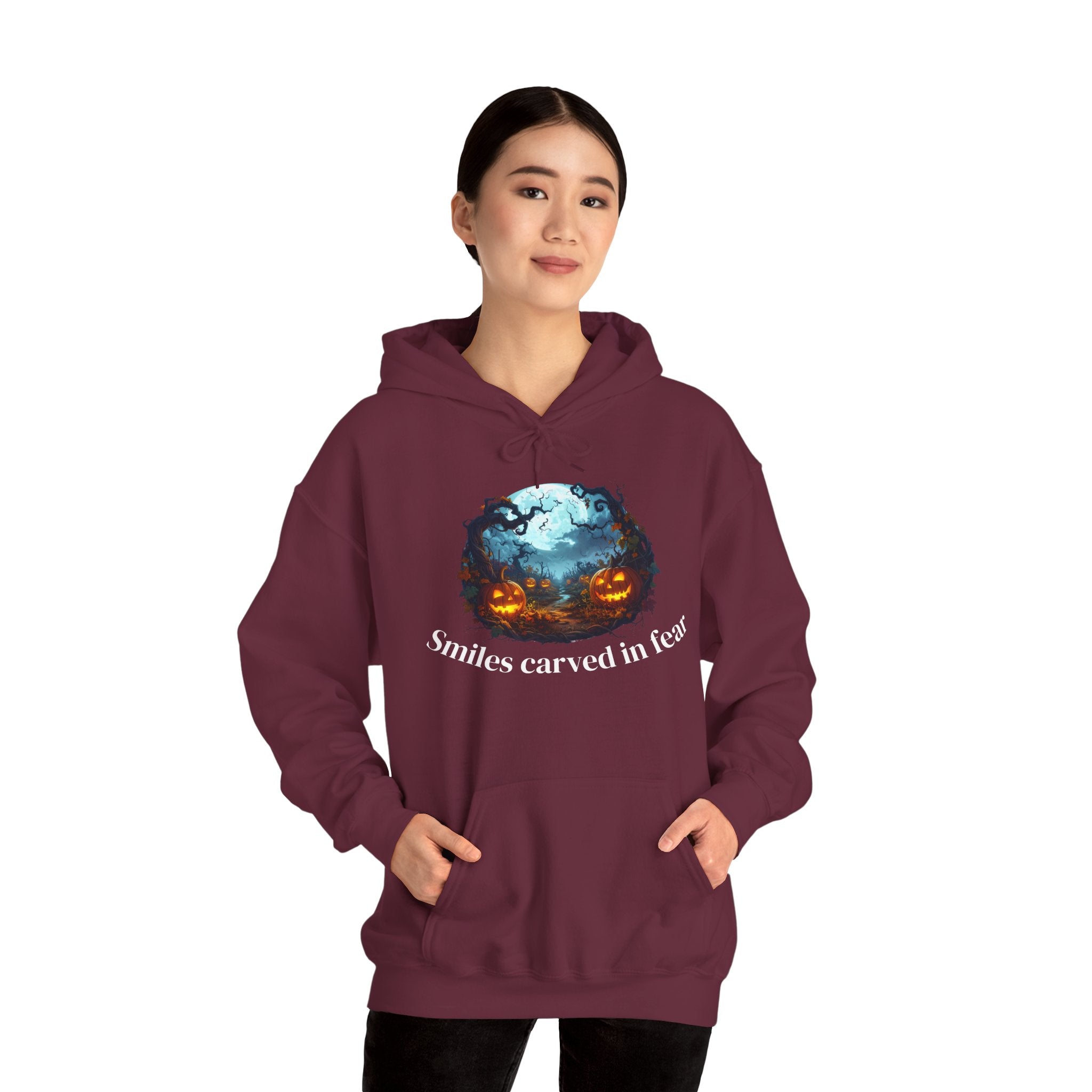 Halloween Themed Unisex Hoodie, Spooky Sweatshirt for Fall, Cozy Costume, Party Apparel, Funny Gift for Halloween Lovers