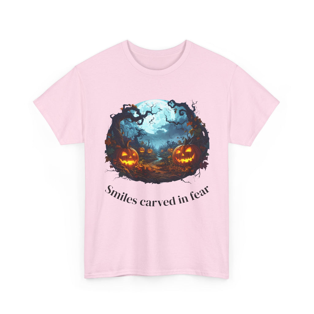 Halloween Unisex Heavy Cotton Tee, Spooky Shirt, Pumpkin Tee, Autumn Apparel, Haunted House Outfit, Fall Celebration Wear