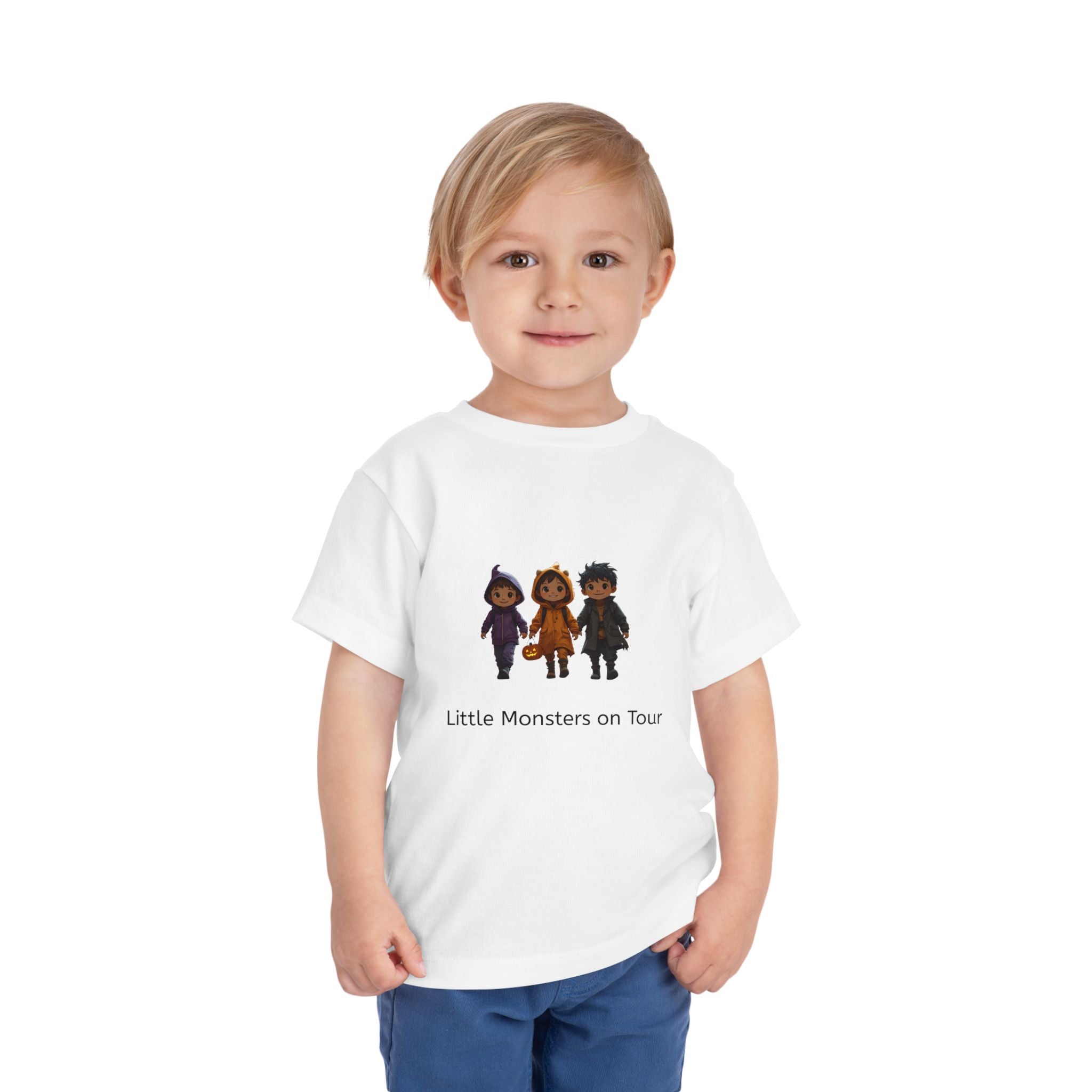 Toddler Short Sleeve Tee - Little Monsters on Tour, Cute Kids Shirt, Toddler Halloween Tee, Boys & Girls Gift, Funny Toddler Apparel