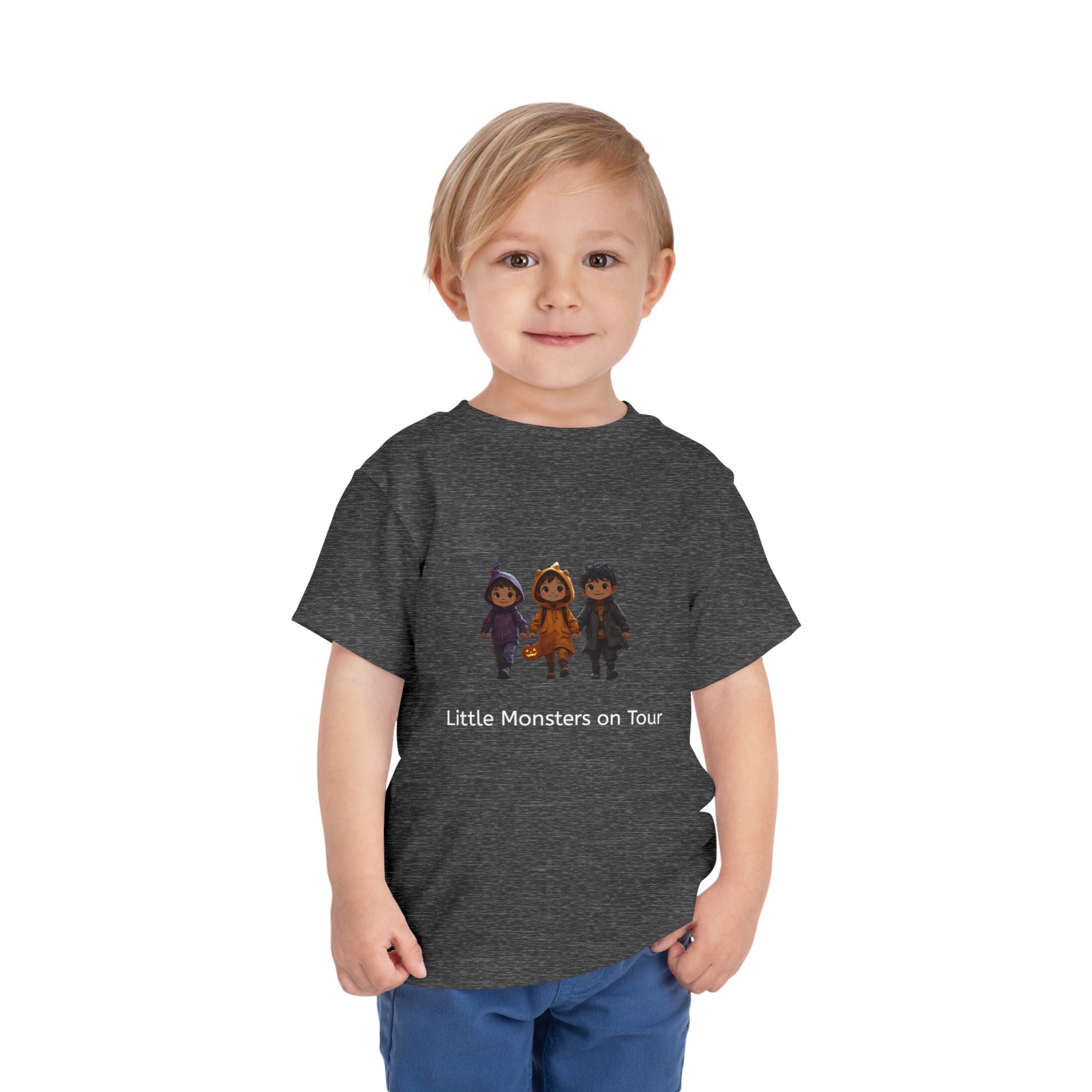 Toddler Short Sleeve Tee - Little Monsters on Tour, Cute Kids Shirt, Toddler Halloween Tee, Boys & Girls Gift, Funny Toddler Apparel