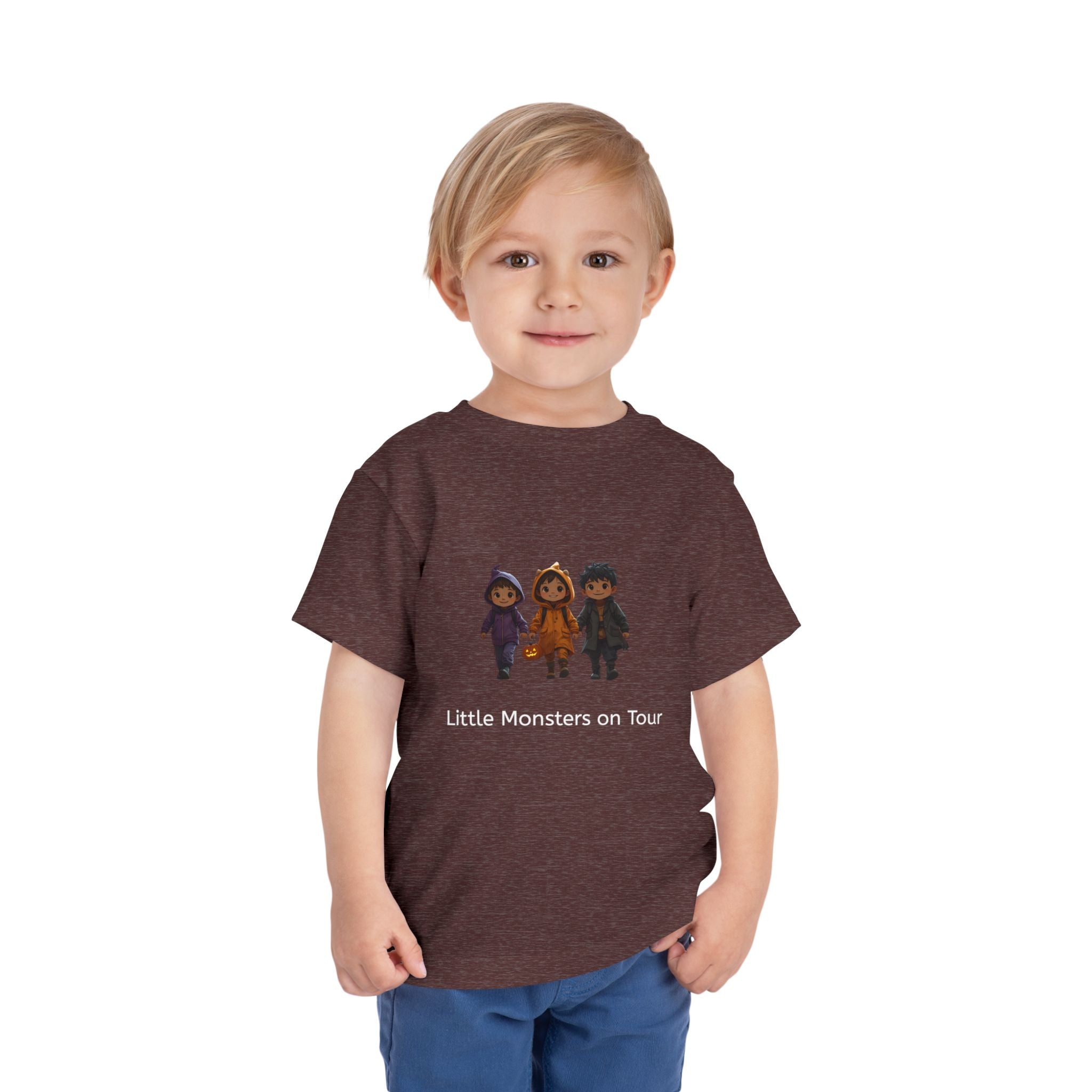 Toddler Short Sleeve Tee - Little Monsters on Tour, Cute Kids Shirt, Toddler Halloween Tee, Boys & Girls Gift, Funny Toddler Apparel