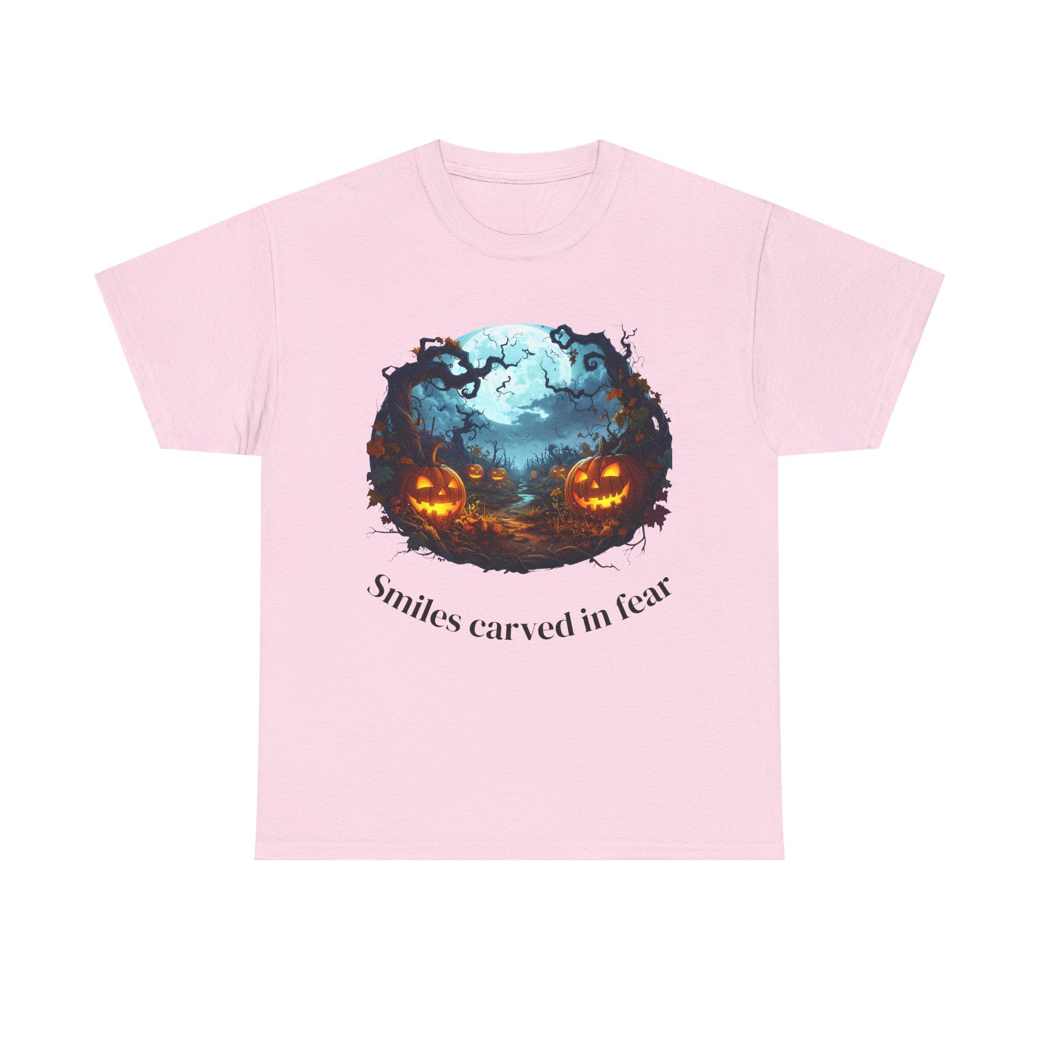 Halloween Unisex Heavy Cotton Tee, Spooky Shirt, Pumpkin Tee, Autumn Apparel, Haunted House Outfit, Fall Celebration Wear