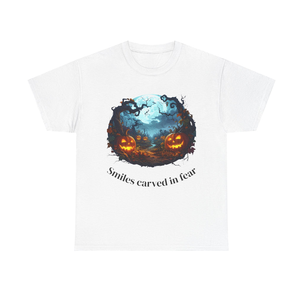Halloween Unisex Heavy Cotton Tee, Spooky Shirt, Pumpkin Tee, Autumn Apparel, Haunted House Outfit, Fall Celebration Wear