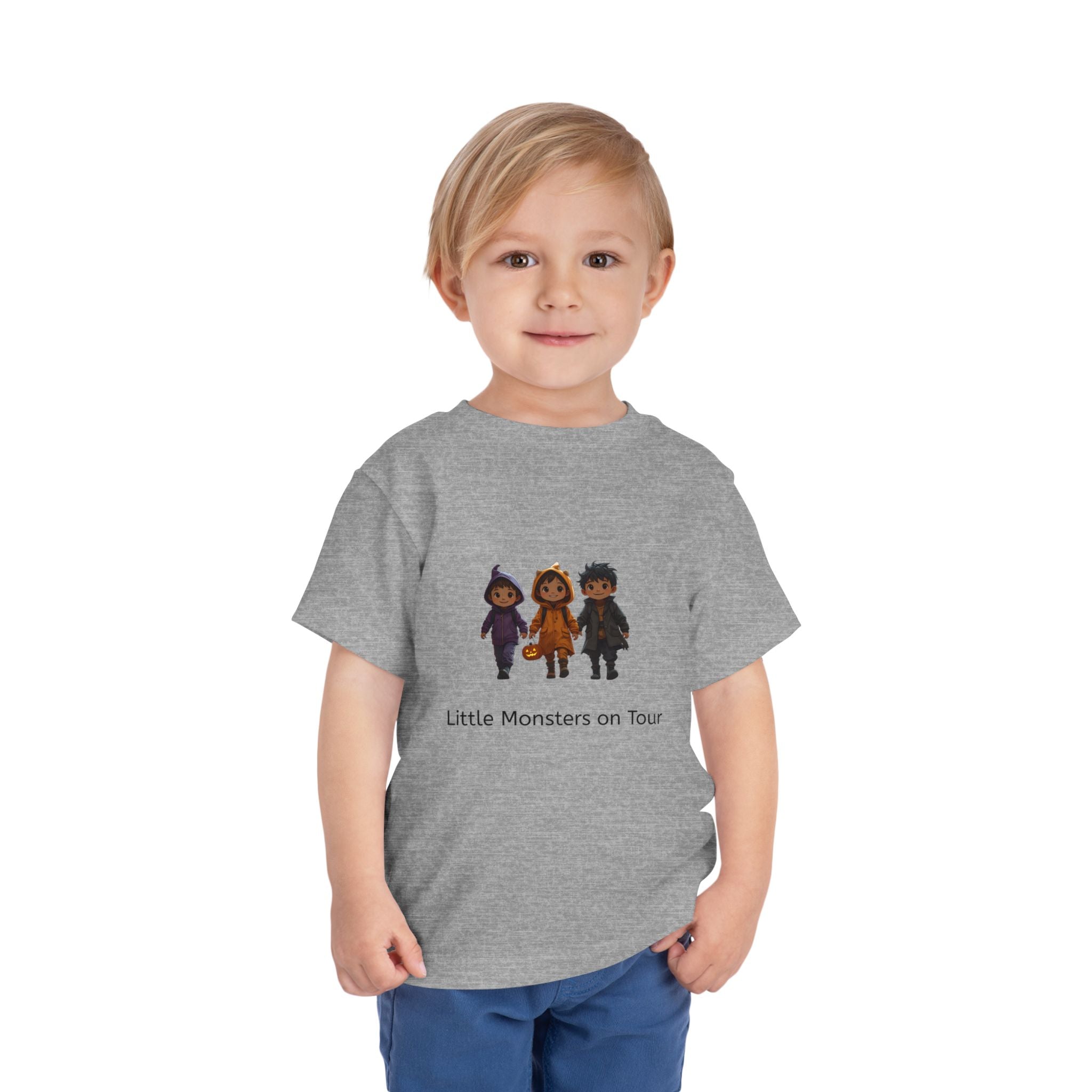 Toddler Short Sleeve Tee - Little Monsters on Tour, Cute Kids Shirt, Toddler Halloween Tee, Boys & Girls Gift, Funny Toddler Apparel