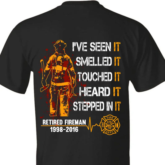 Personalized Retired Firefighter Custom Time T-shirt – The Perfect Gift for a Retired Firefighter