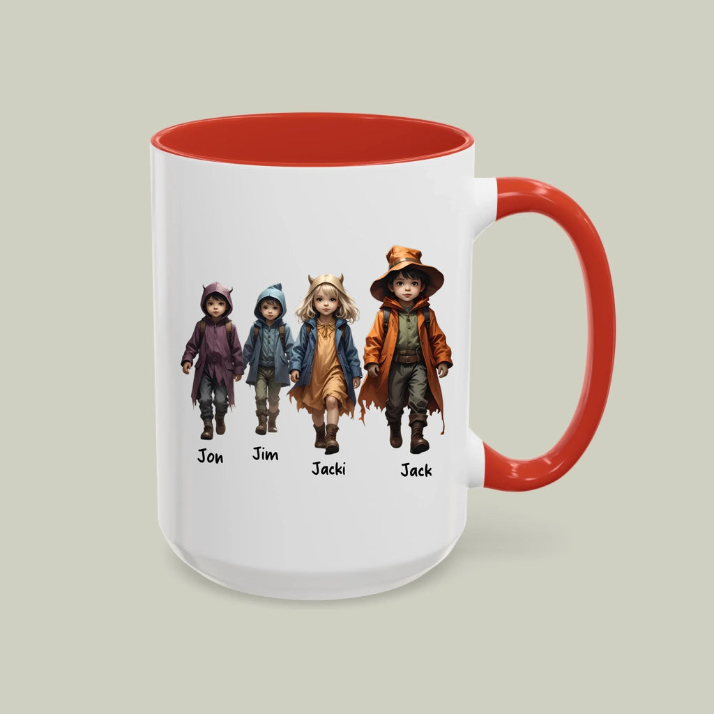 Personalized Halloween monster Kids walking gift mug