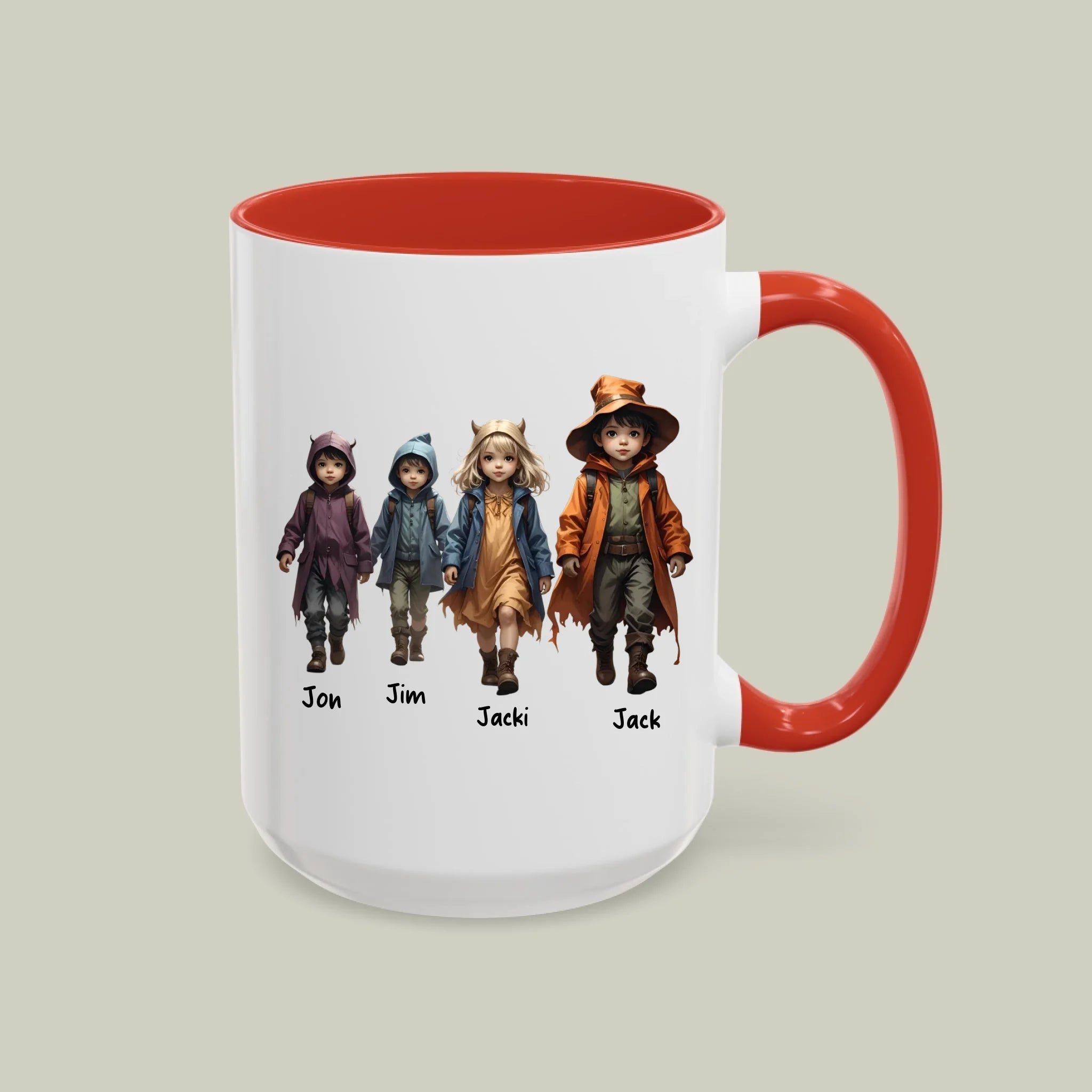 Personalized Halloween monster Kids walking gift mug