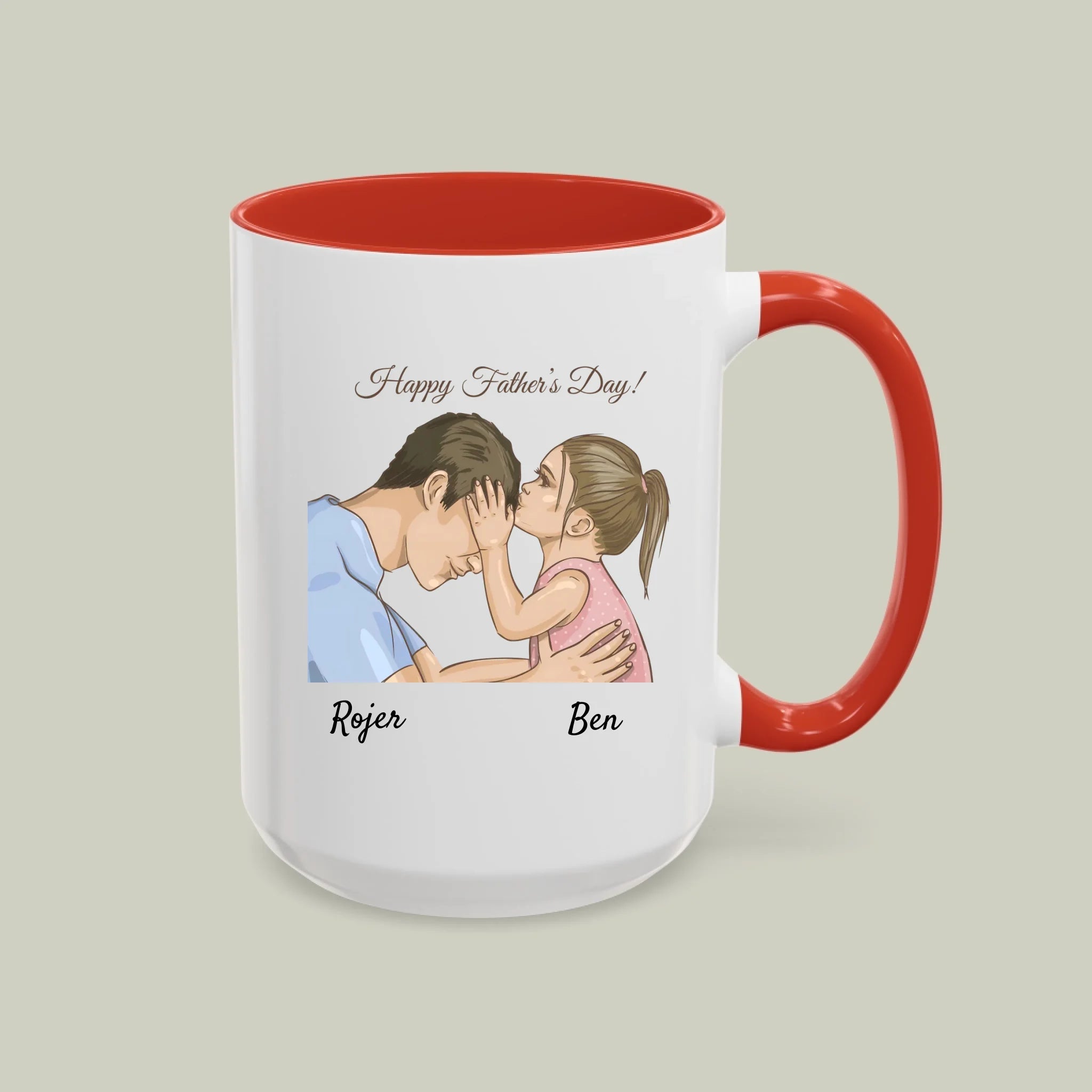 Personalized father and daughter love on father day Mug gift