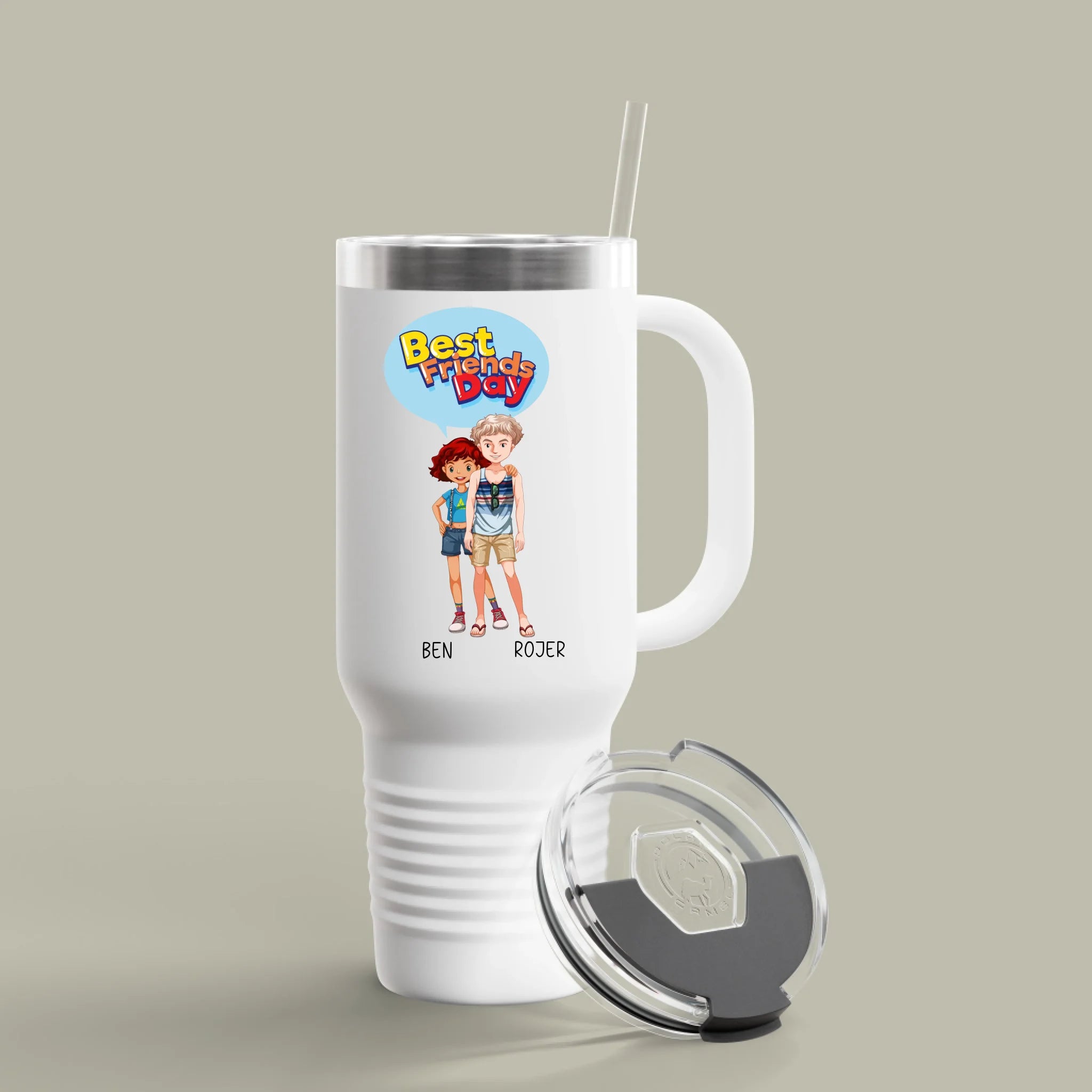 Personalized best friend gift water bottle 40oz