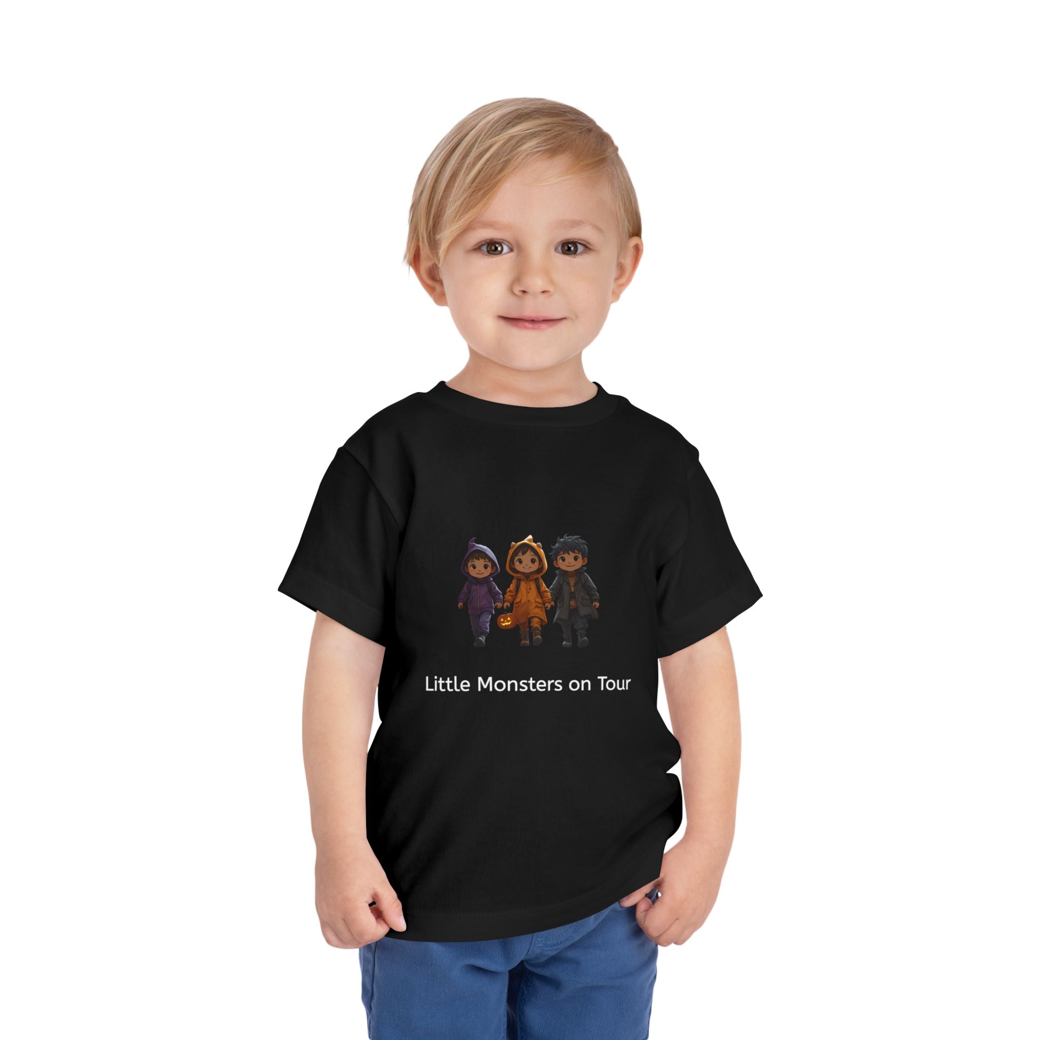 Toddler Short Sleeve Tee - Little Monsters on Tour, Cute Kids Shirt, Toddler Halloween Tee, Boys & Girls Gift, Funny Toddler Apparel