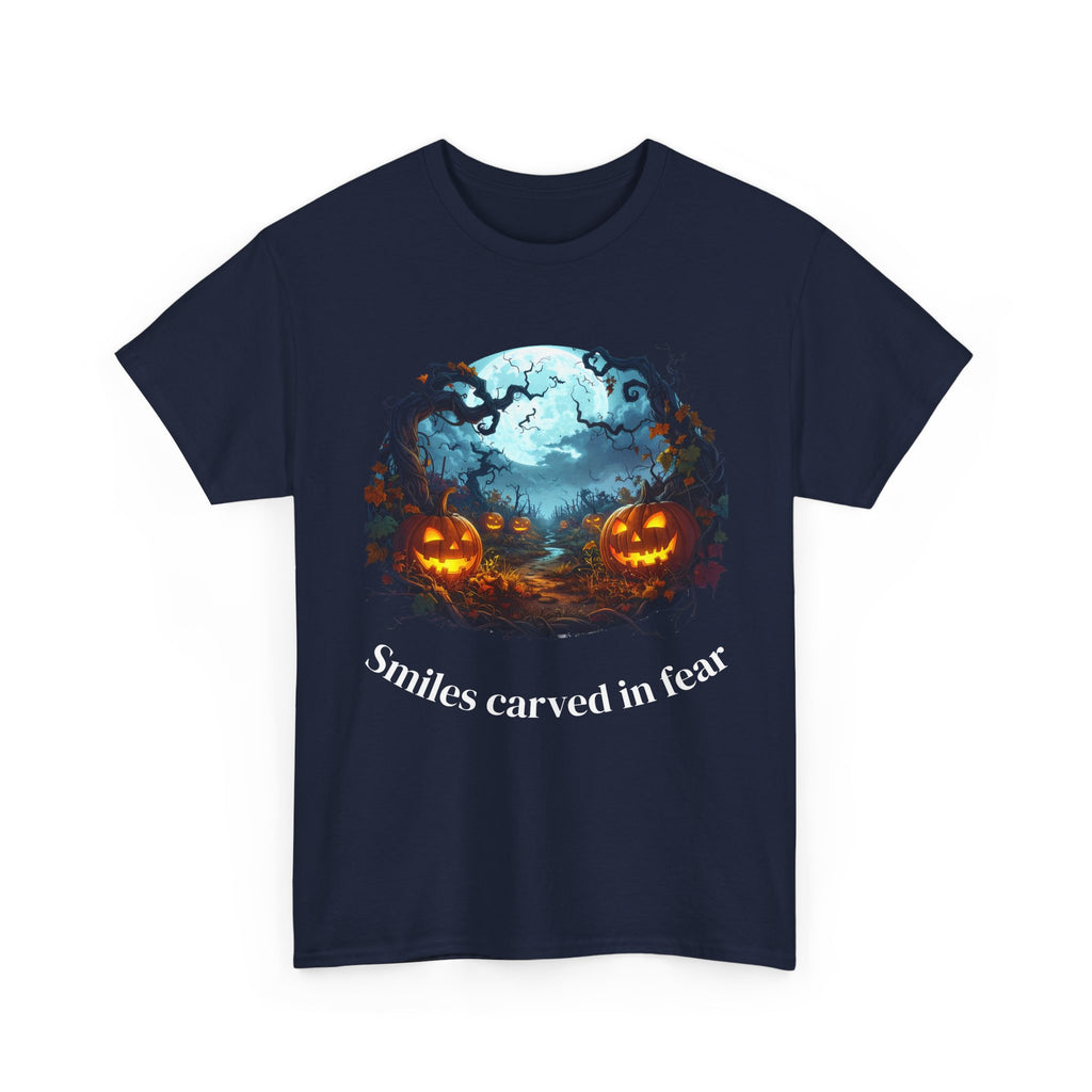 Halloween Unisex Heavy Cotton Tee, Spooky Shirt, Pumpkin Tee, Autumn Apparel, Haunted House Outfit, Fall Celebration Wear