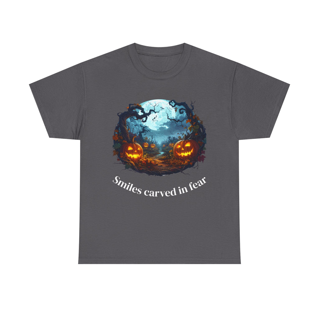 Halloween Unisex Heavy Cotton Tee, Spooky Shirt, Pumpkin Tee, Autumn Apparel, Haunted House Outfit, Fall Celebration Wear