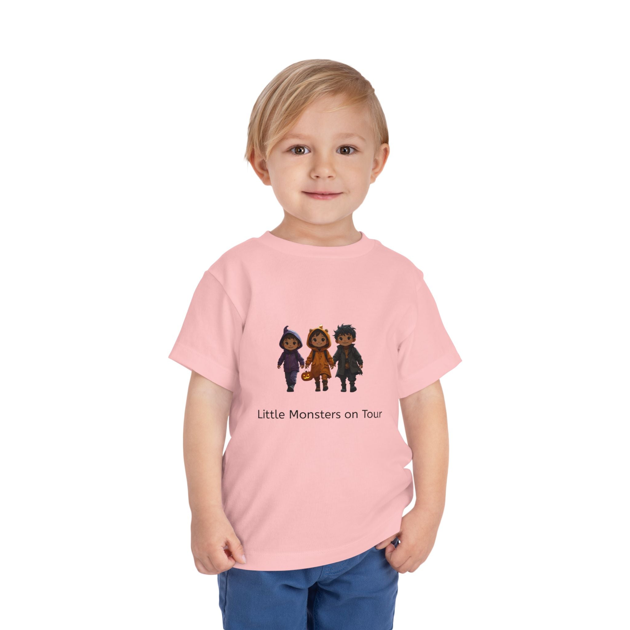 Toddler Short Sleeve Tee - Little Monsters on Tour, Cute Kids Shirt, Toddler Halloween Tee, Boys & Girls Gift, Funny Toddler Apparel