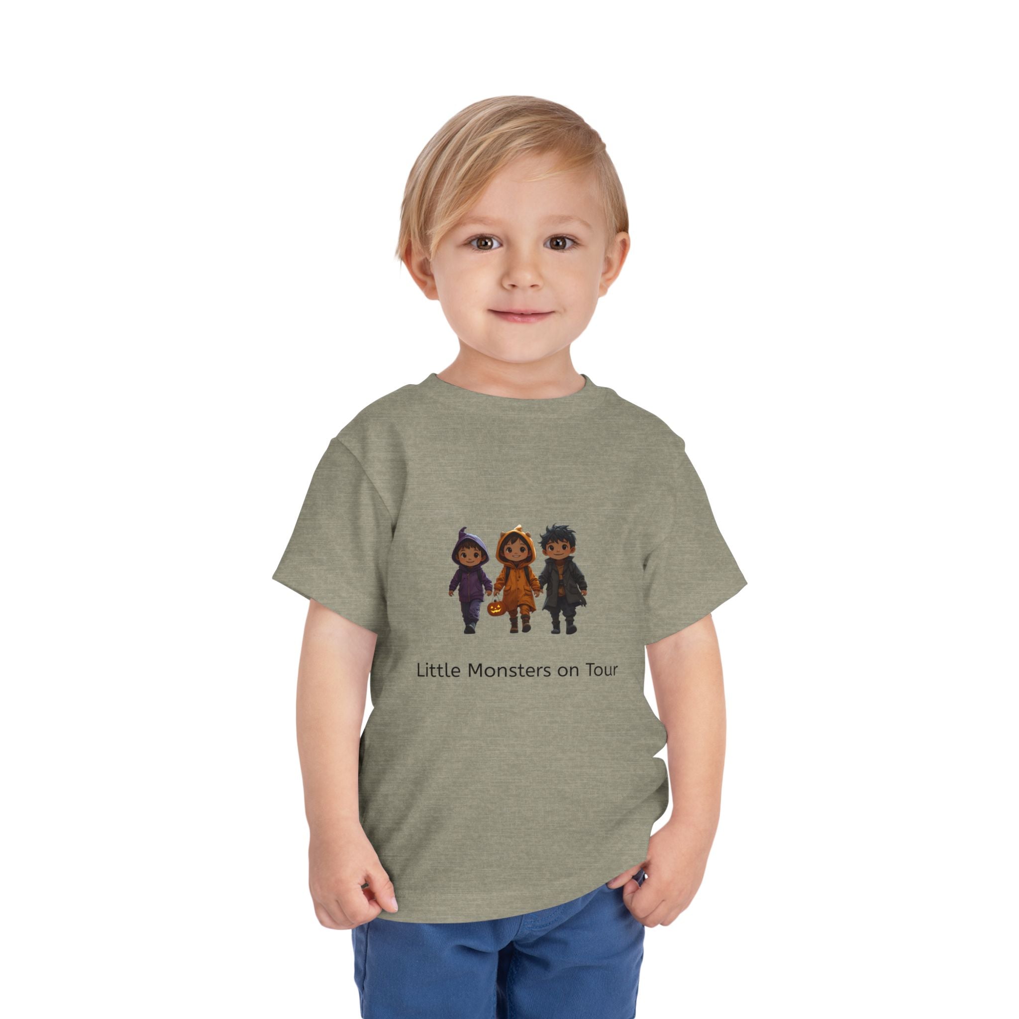 Toddler Short Sleeve Tee - Little Monsters on Tour, Cute Kids Shirt, Toddler Halloween Tee, Boys & Girls Gift, Funny Toddler Apparel